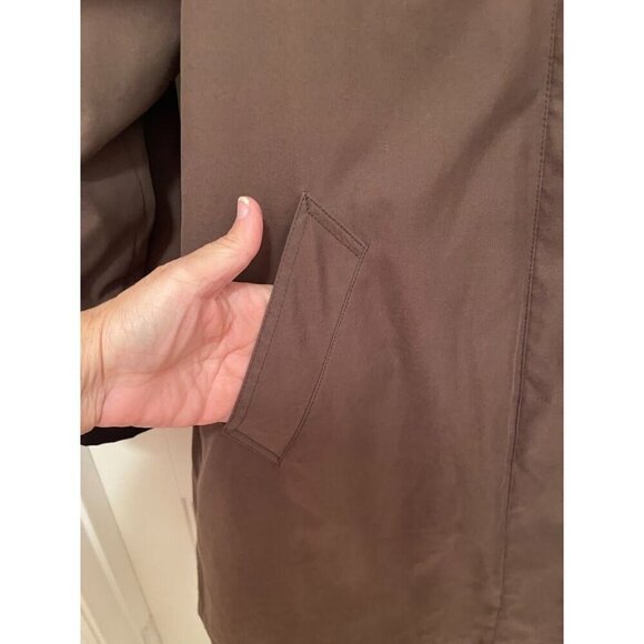 Gallery Petite Brown Coat REMOVEABLE LINING WOMEN'SSZ  PM Polyester/Acrylic Blen - Picture 8 of 14